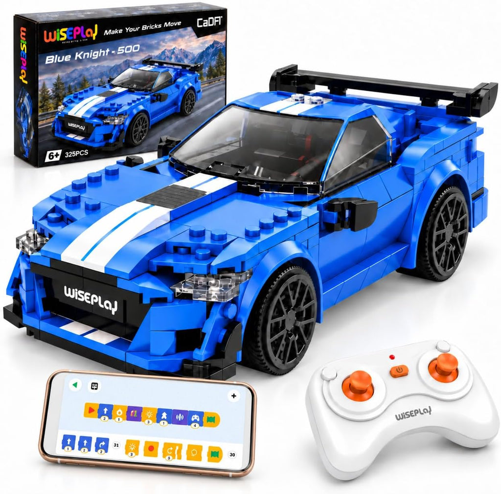 WISEPLAY Juego de construcción de automóviles a control remoto, construye tu propio kit de automóvil a control remoto, kit de construcción de automóviles STEM RC para niños y niñas