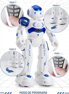 KingsDragon - Robot RC, juguetes para niños, gestos y detección programable, robot inteligente a control remoto para niños de 3 a 8 años, regalo de cumpleaños