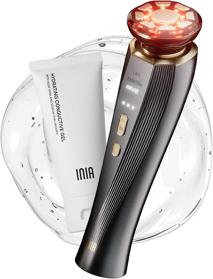 INIA Terapia de luz roja 3 en 1 para rostro y cuello, dispositivo d...