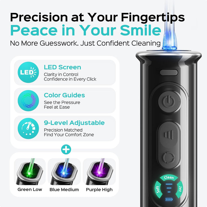 COSLUS Irrigador dental portátil T50 para viajes: Mini púa dental i...