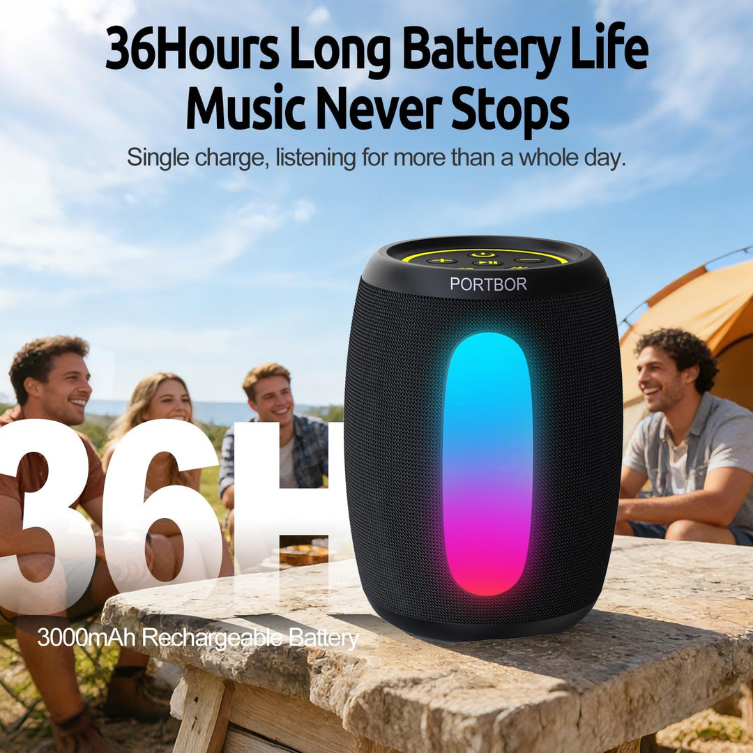 Altavoz Bluetooth, inalámbrico portátil, potente sonido estéreo\/8...
