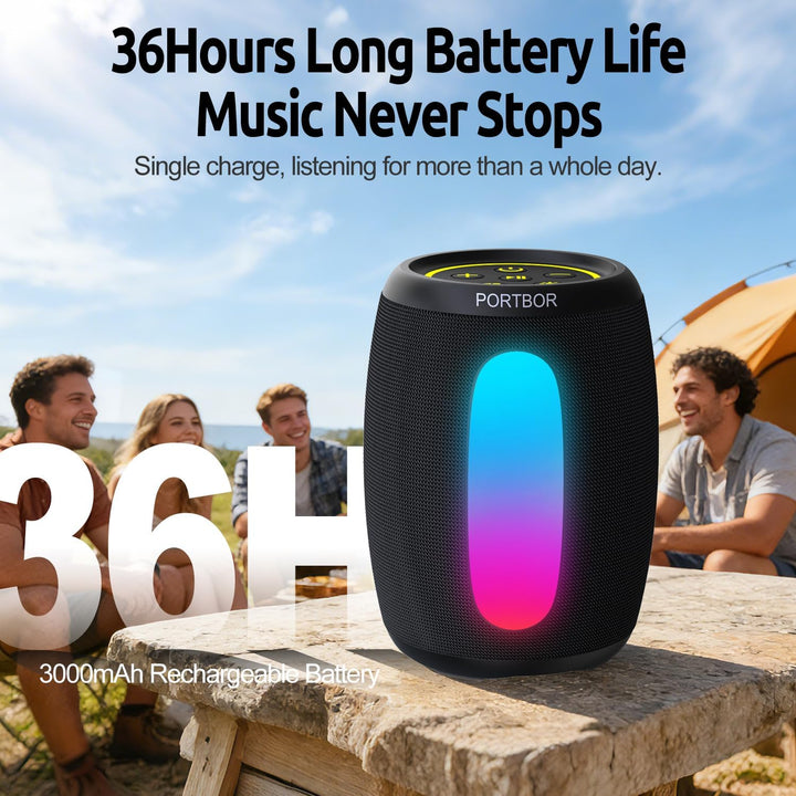 Altavoz Bluetooth, inalámbrico portátil, potente sonido estéreo\/8...