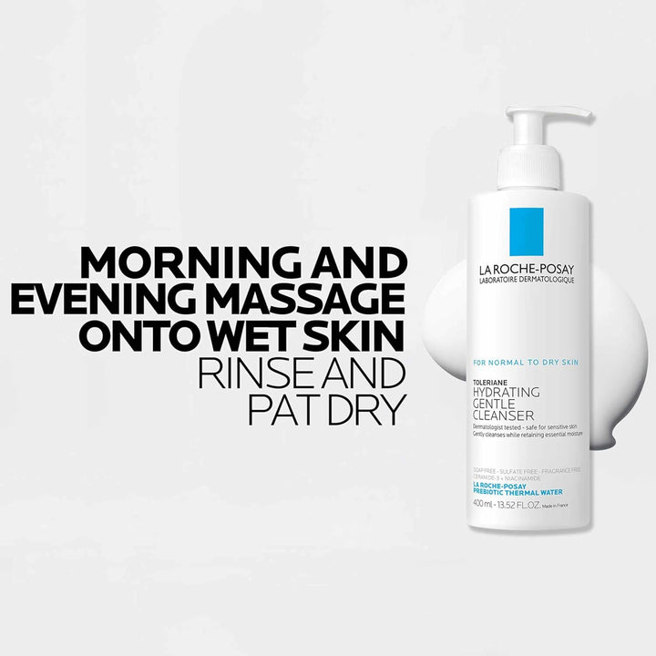 La Roche-Posay Toleriane - Limpiador facial suave e hidratante, lim...