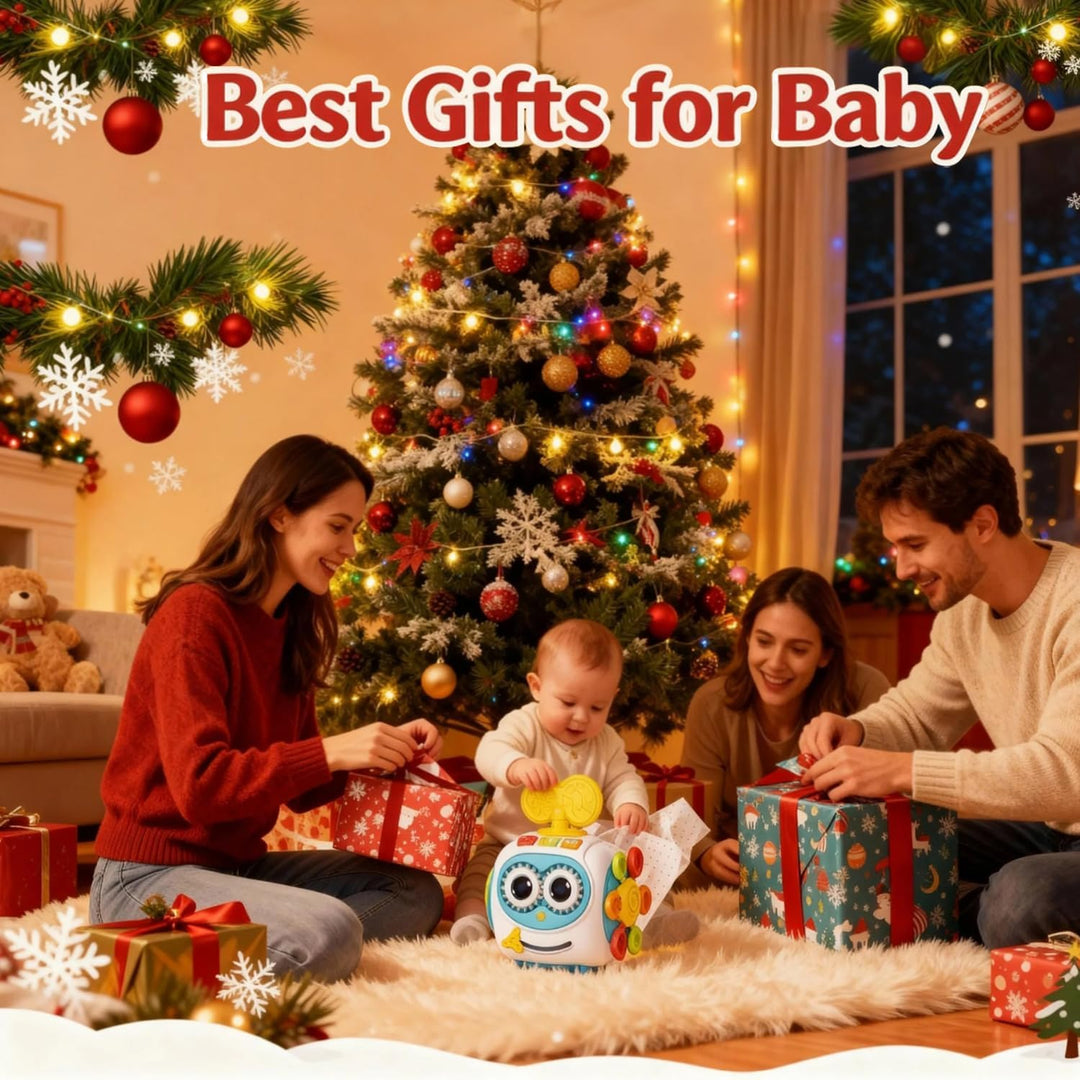 MoraBaby Cubo musical de robot para niños pequeños de 1 a 3 años, c...