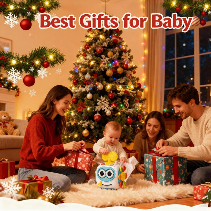 MoraBaby Cubo musical de robot para niños pequeños de 1 a 3 años, c...