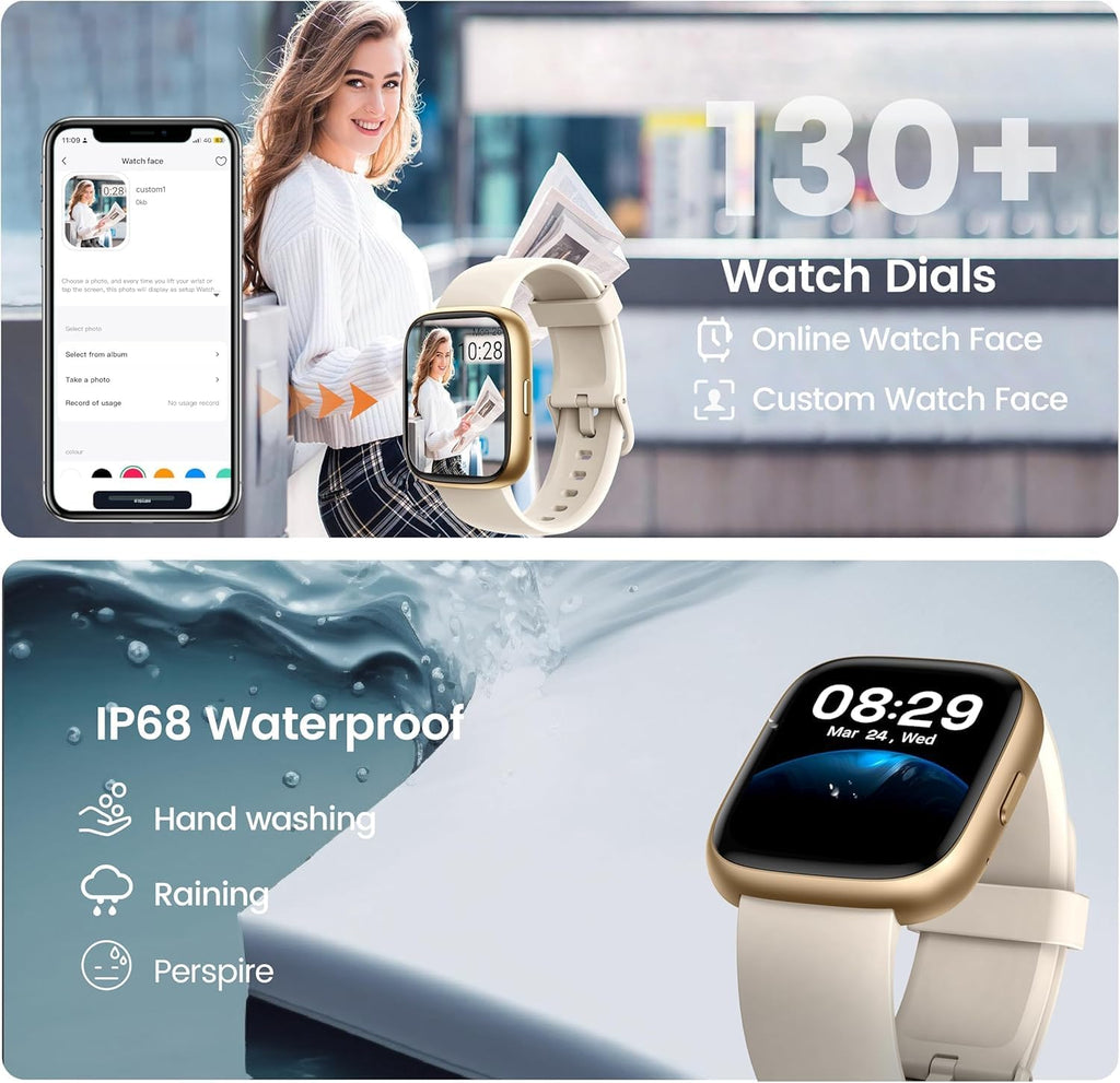 Reloj inteligente con Alexa integrado, rastreador de fitness de llamadas