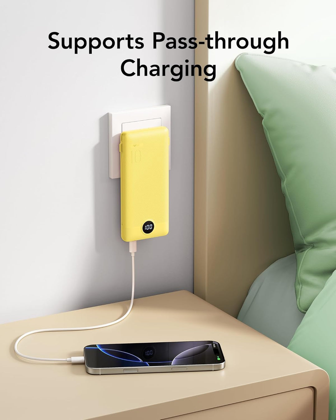 VRURC Cargador Portátil con Enchufe de Pared, 10000mAh Cargador Por...