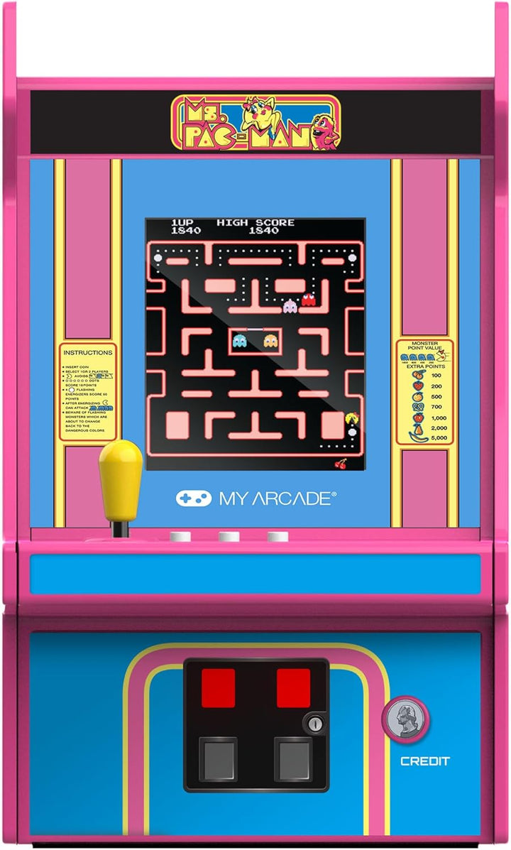 My Arcade Ms. Pac-Man Micro Player Pro: Pantalla de 6.75" de Ar...