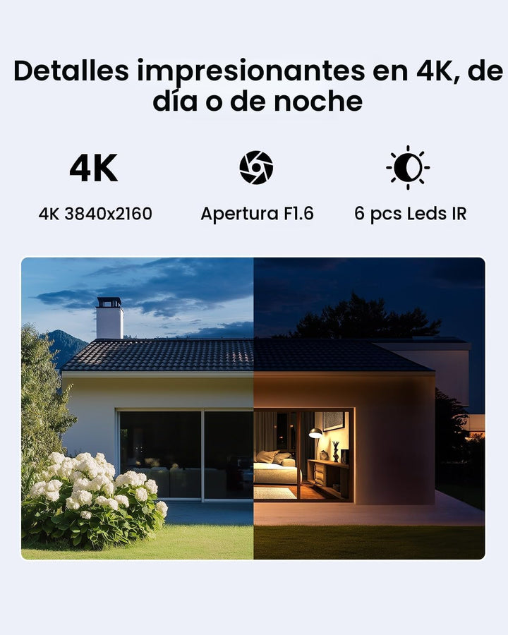 REOLINK Cámara de seguridad para exteriores 4K, Wi-Fi 6 de 2.4\/5 G...