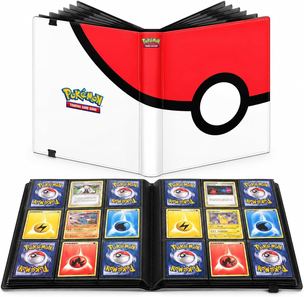 Poke Ball Full-View Pro – Carpeta para guardar cartas de Pokémon, 9 por página