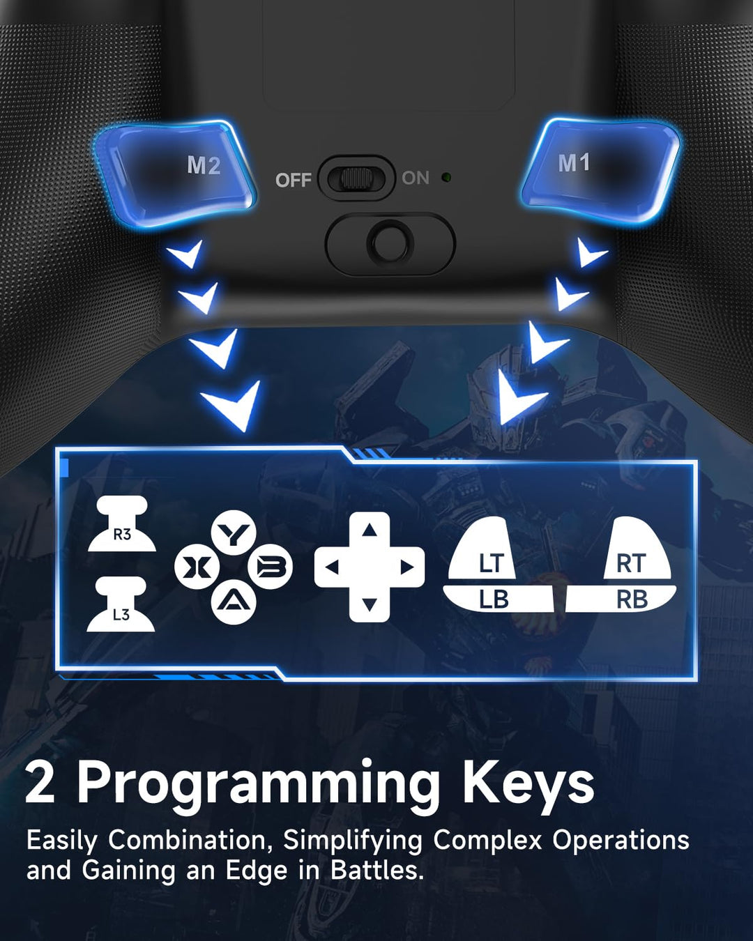 EasySMX X15 PC Controller - Enhanced Wireless Bluetooth Controller...