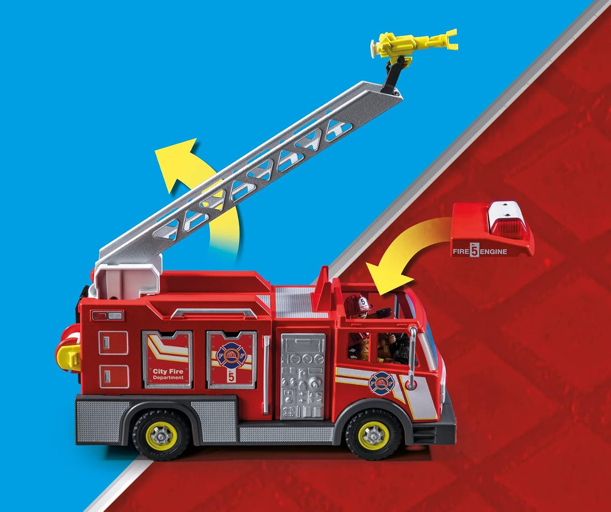 Playmobil Camión de bomberos con accesorios y 2 figuras