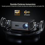 Proyector de decodificación ANSI 4K 2000 con WiFi y Bluetooth, cine...