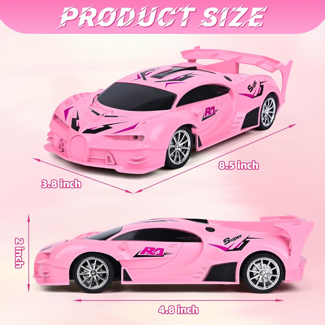 KULARIWORLD Coche de Control Remoto Rosa para Niñas, Coches RC de D...