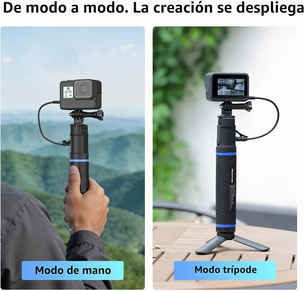Newmowa Carga rápida del apretón del trípode del banco del poder 10000mAh