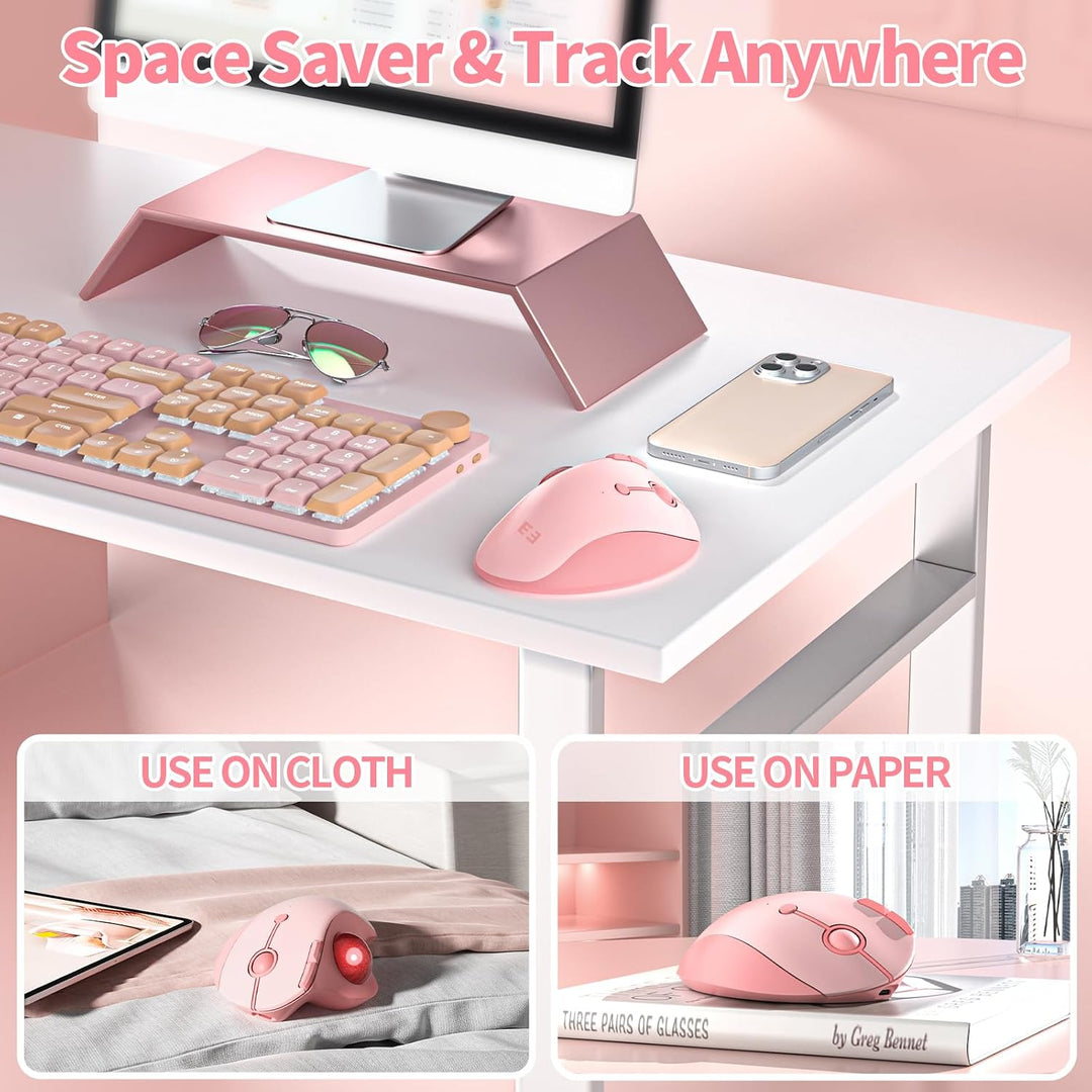 seenda Ratón de Trackball inalámbrico, mouse ergonómico Bluetooth R...