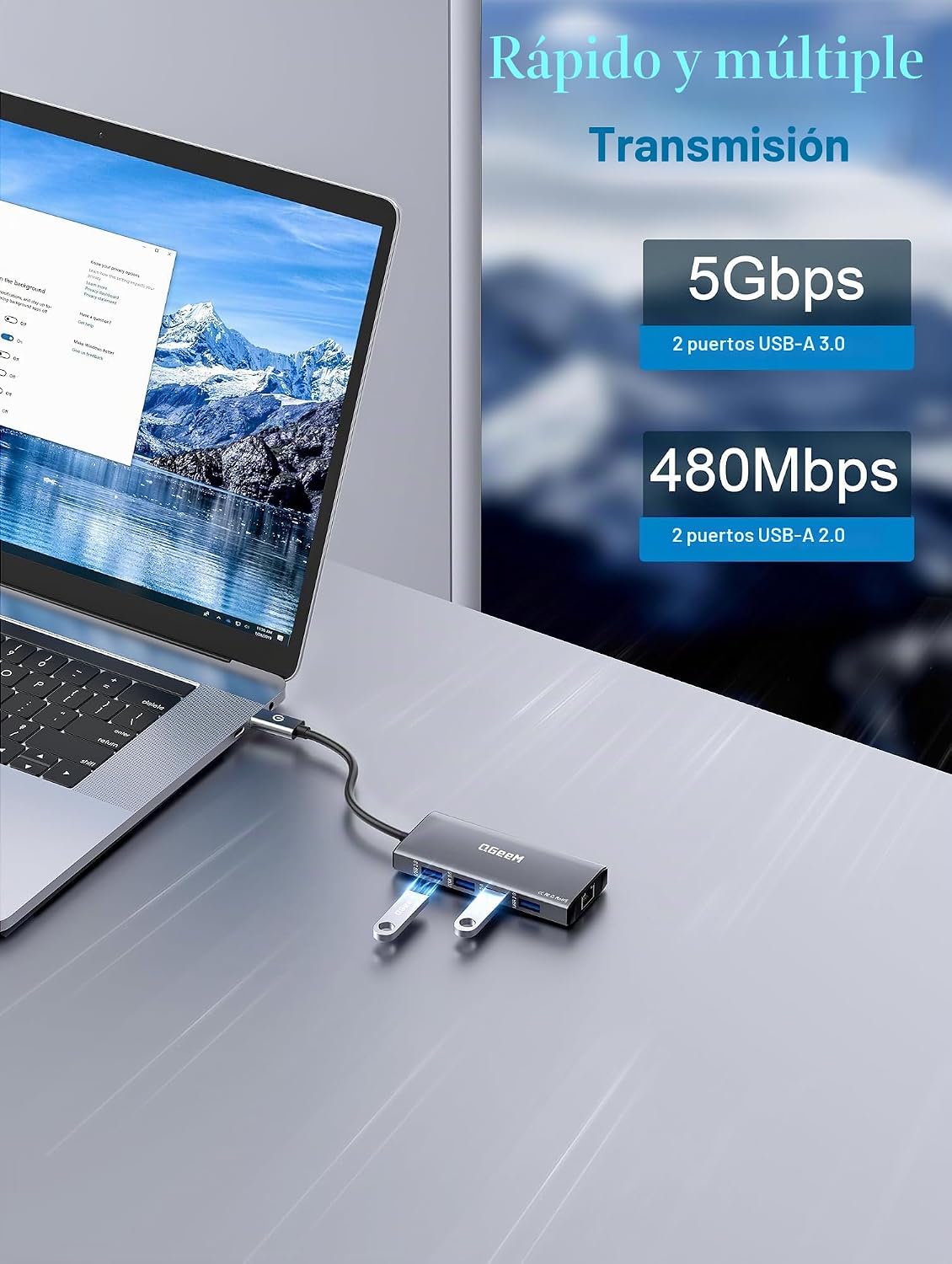 QGeeM, UCH092-1, hub USB 3.0