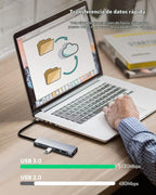 HUBFINDER, hub USB 3.0 de 3 puertos