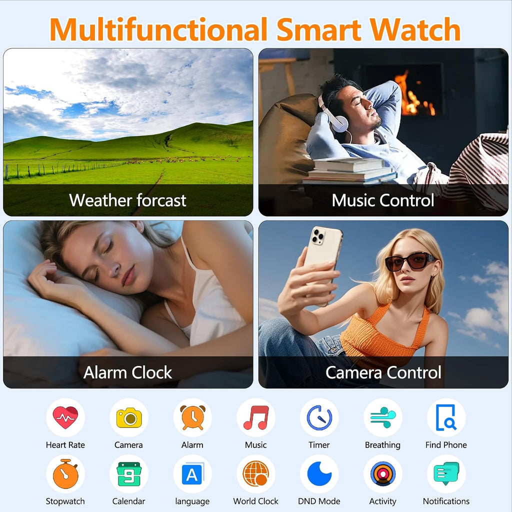 Reloj inteligente para mujeres y hombres, relojes inteligentes con GPS con frecuencia cardíaca, SpO2, monitor de sueño/estrés, más de 100 relojes deportivos de fitness, rastreador de actividad impermeable IP68 para teléfono Android/iOS (plata, 1.96