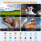 Reloj inteligente para mujeres y hombres, relojes inteligentes con GPS con frecuencia cardíaca, SpO2, monitor de sueño/estrés, más de 100 relojes deportivos de fitness, rastreador de actividad impermeable IP68 para teléfono Android/iOS (plata, 1.96