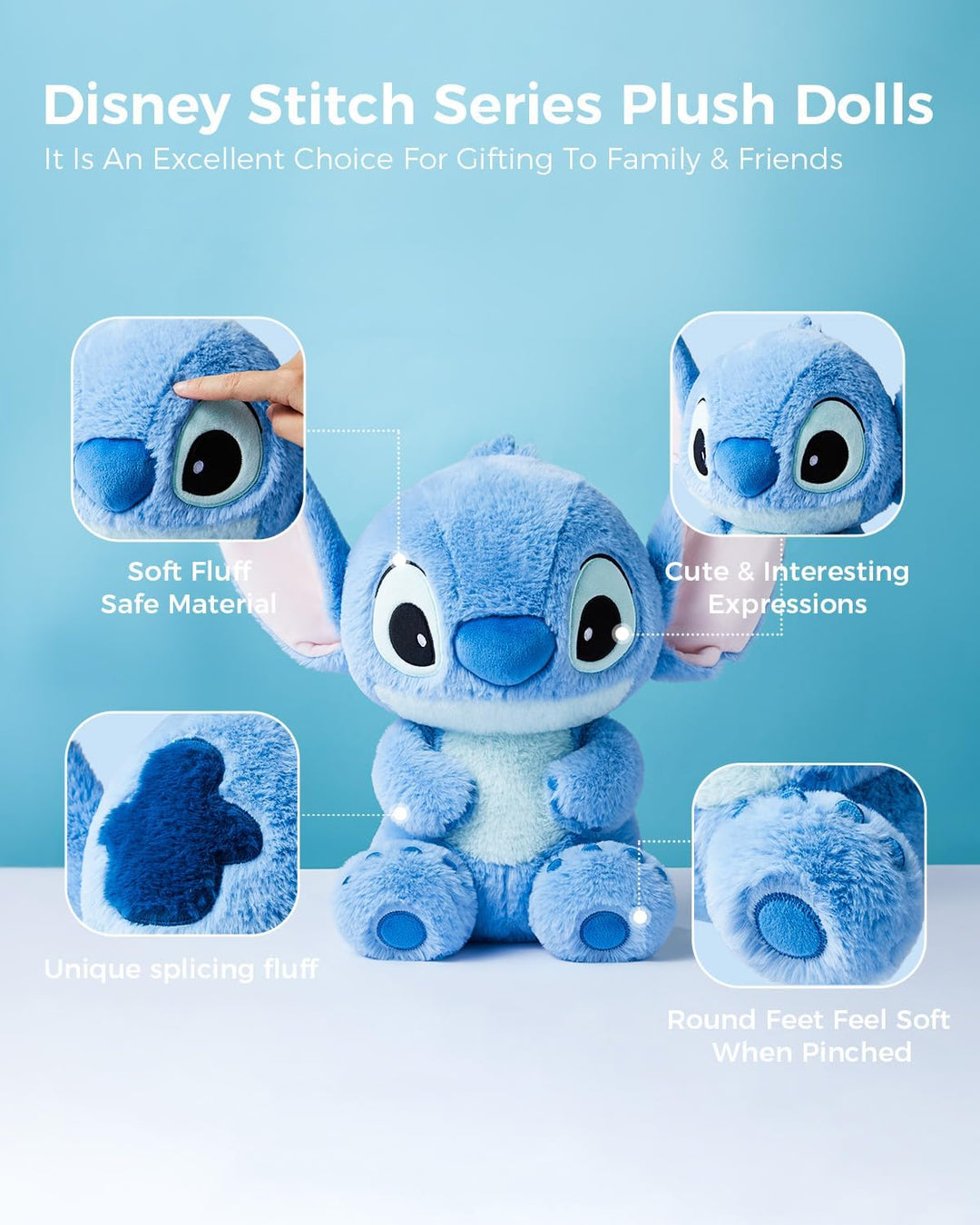 MINISO Disney Lilo &amp; Stitch Colección 16" Animal de Peluche...