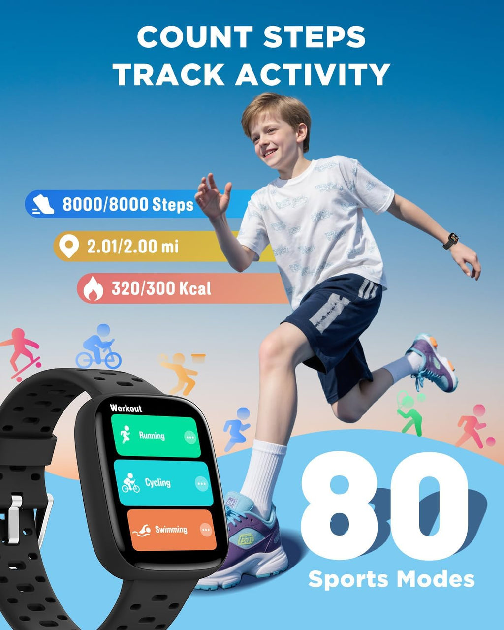 BIGGERFIVE Reloj para niños, no necesita teléfono, reloj inteligente de