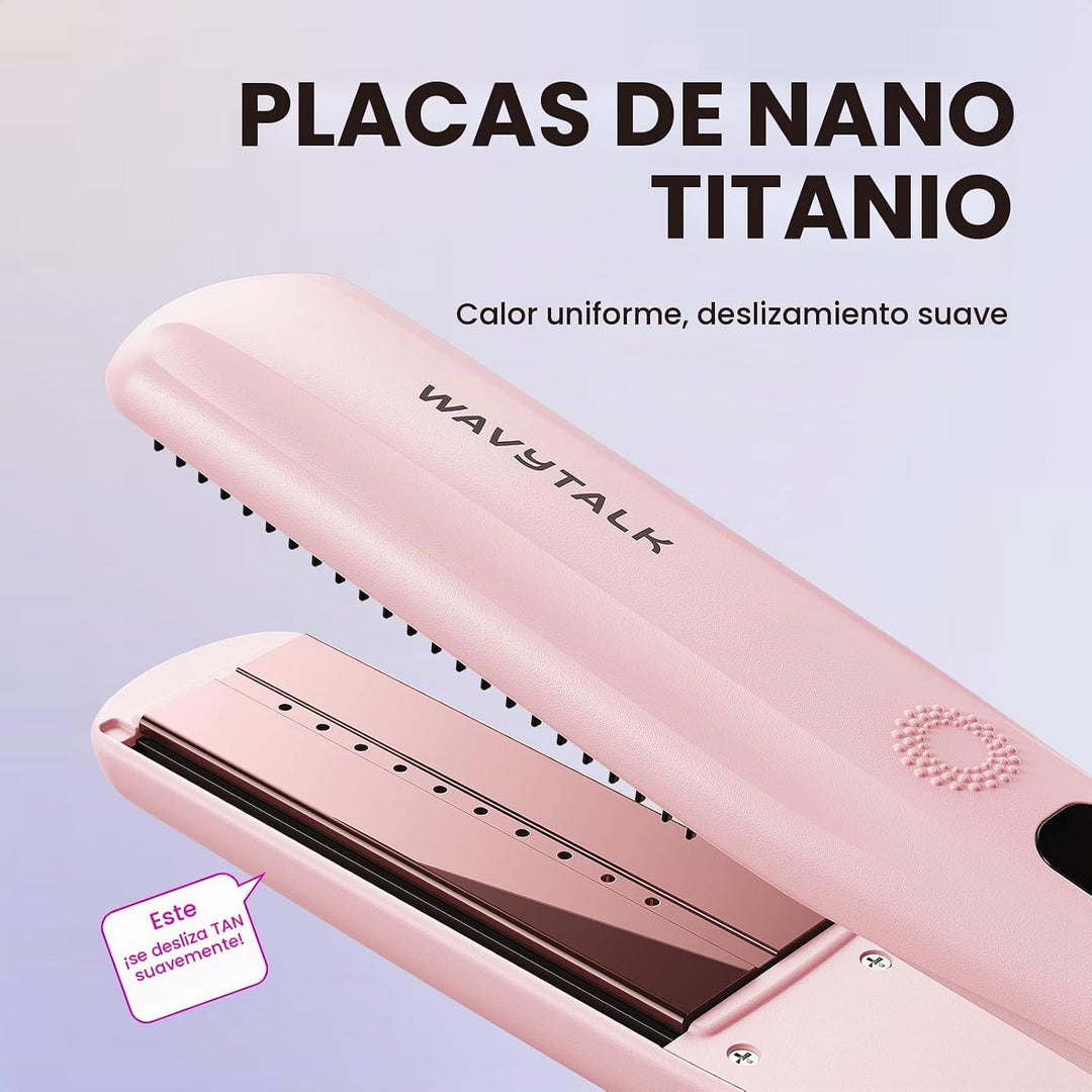 Wavytalk Plancha de pelo Steam Sesh, crimpadora de cabello wavytalk...