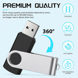 FEBNISCTE Paquete de 10 unidades flash de 64 GB, unidad de pulgar d...