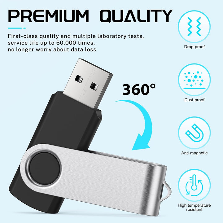 FEBNISCTE Paquete de 10 unidades de memoria USB de 32 GB de alta ca...