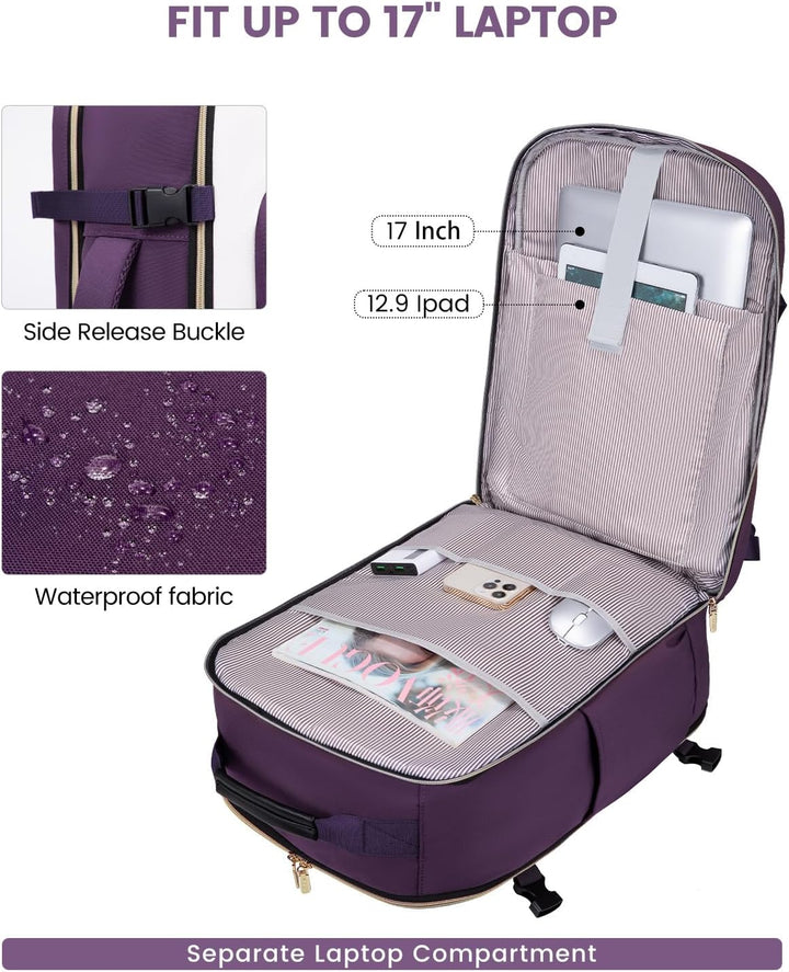 LOVEVOOK Mochila de equipaje de mano artículo personal bolsa de via...