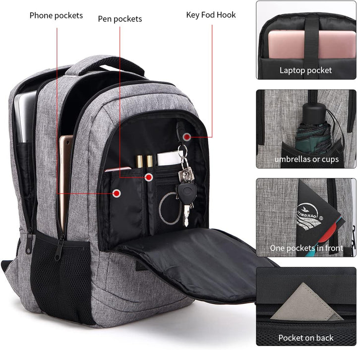 Monsdle Mochila de viaje para laptop, mochilas antirrobo con puerto...