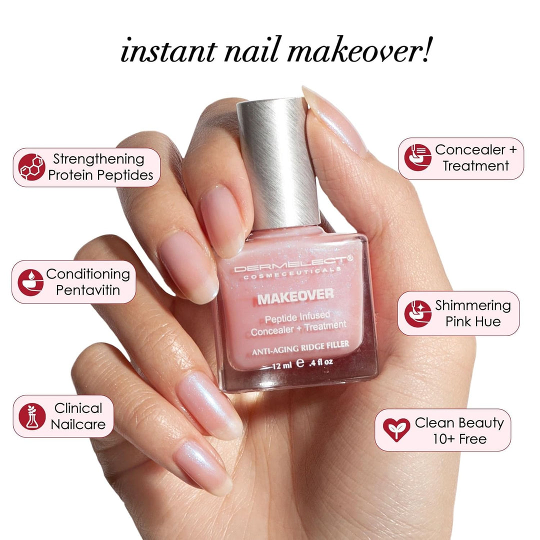 Dermelect Makeover Ridge Filler - Tratamiento para uñas galardonado...
