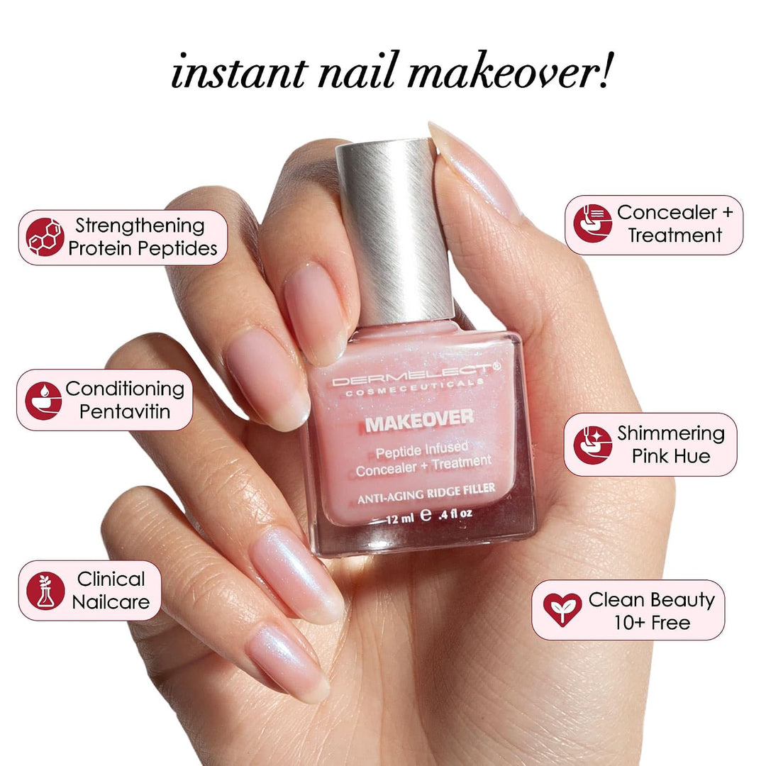 Dermelect Makeover Ridge Filler - Tratamiento para uñas galardonado...
