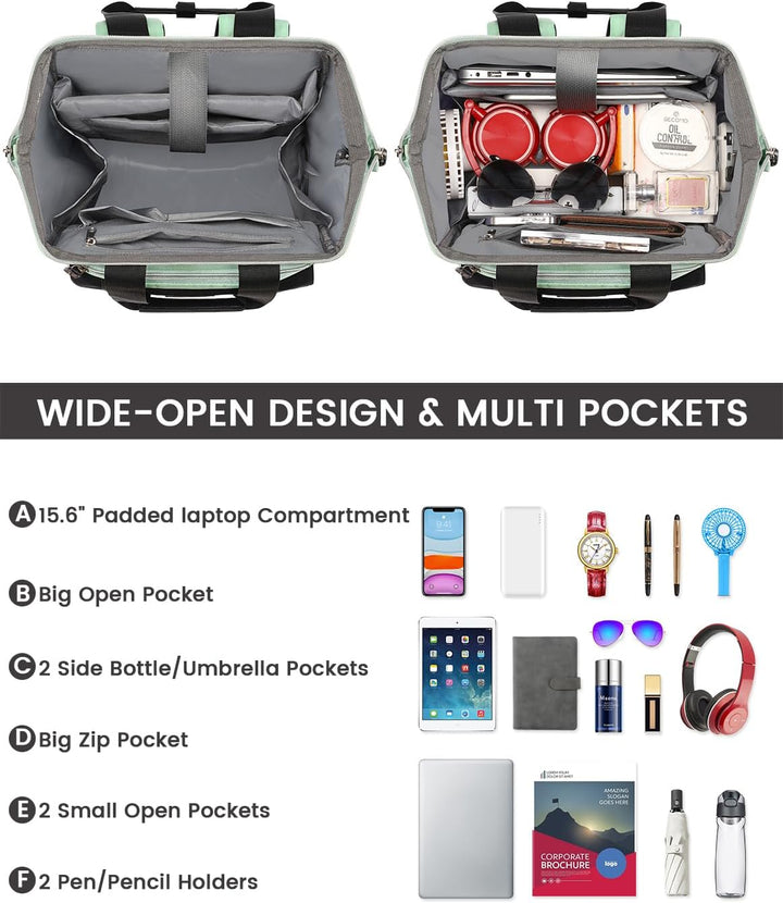 Mochila para portátil YALIXIAN para mujer, mochila de trabajo unive...