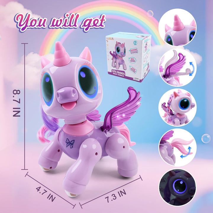 BIRANCO. Juguetes de Robot Unicornio para Niñas de 3-5 años, Mascot...
