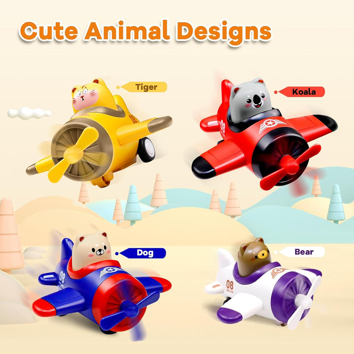 Juguetes de avión Press and Go para niños pequeños de 1 a