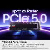 Samsung SSD 9100 PRO 1TB, PCIe 5.0x4 M.2 2280, velocidades de lectu...