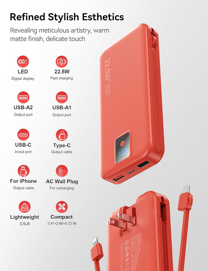 Cargador portátil, cargador de batería de carga rápida de 12000 mAh...