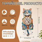 Rompecabezas 3D para adultos, lindo reloj de gato 3D, rompecabezas de madera, kit de reloj de rompecabezas de gato para bricolaje, Navidad, regalo de cumpleaños para mujeres, mamá, hombres, decoración del hogar, vacaciones