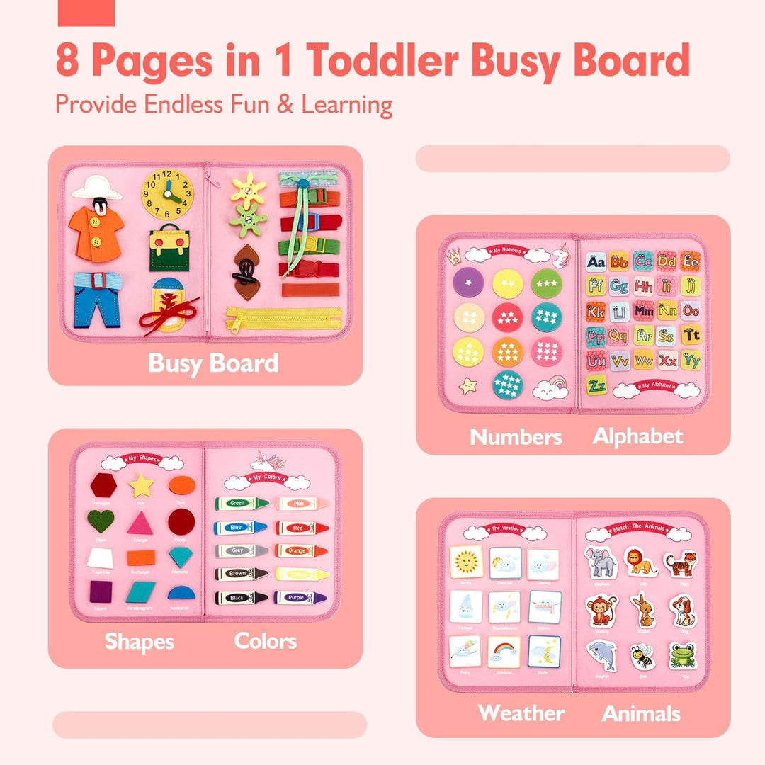 Tablero de actividades Montessori para niñas de 2 años, regalo de c...
