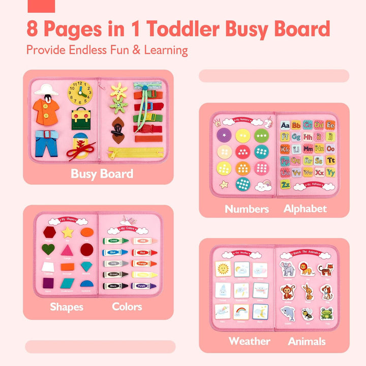 Tablero de actividades Montessori para niñas de 2 años, regalo de c...