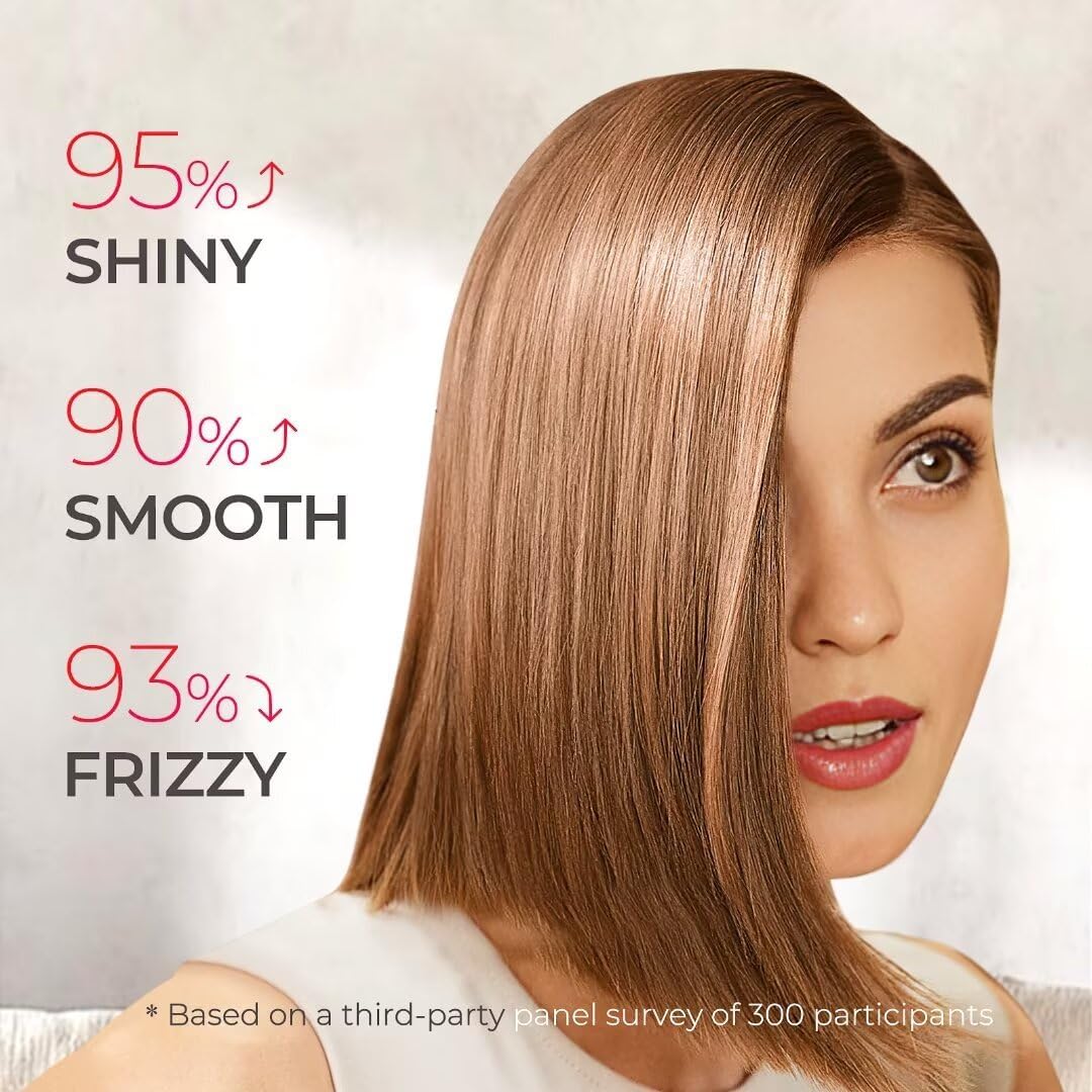 TYMO Cepillo alisador de pelo 2 en 1 + aceite para el cabello sin p...