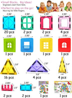 Jasonwell - Azulejos magnéticos, bloques magnéticos para niños 60 p...