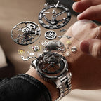 OLEVS Relojes para hombre Big Face Relojes automáticos de acero inoxidable