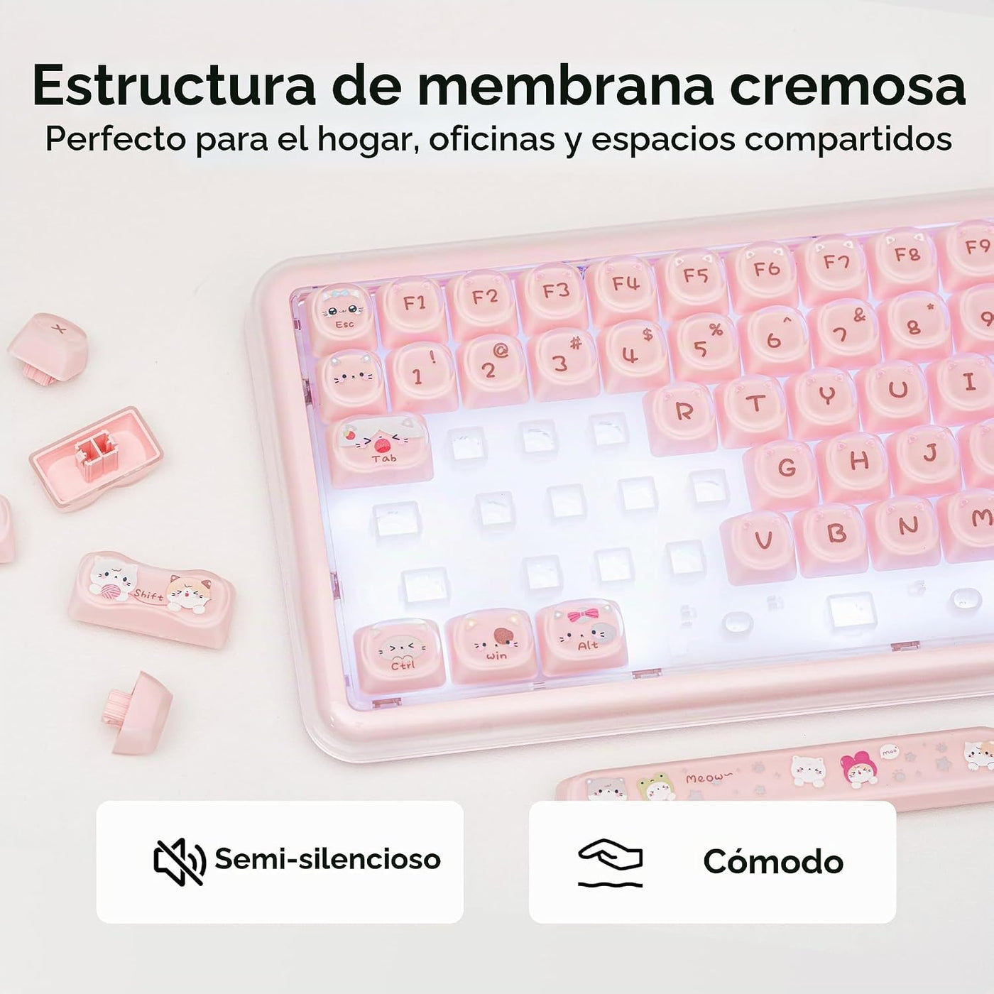 MechLands X Maorbeng X100 PRO - Teclado de membrana para juegos con...