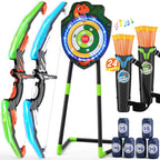 Bow y Arrow para Kids, LED Light Up Archery Set, Indoor Outdoor Sport Gifts para Boys Girls Ages 4-12