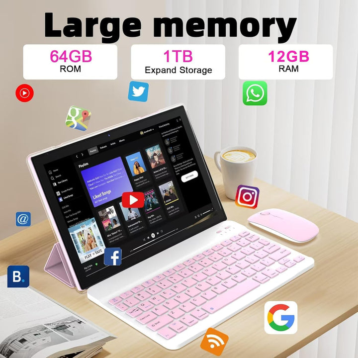 Tablet Android 15, de 10 pulgadas, 12 GB RAM+64 GB ROM\/1 TB expand...