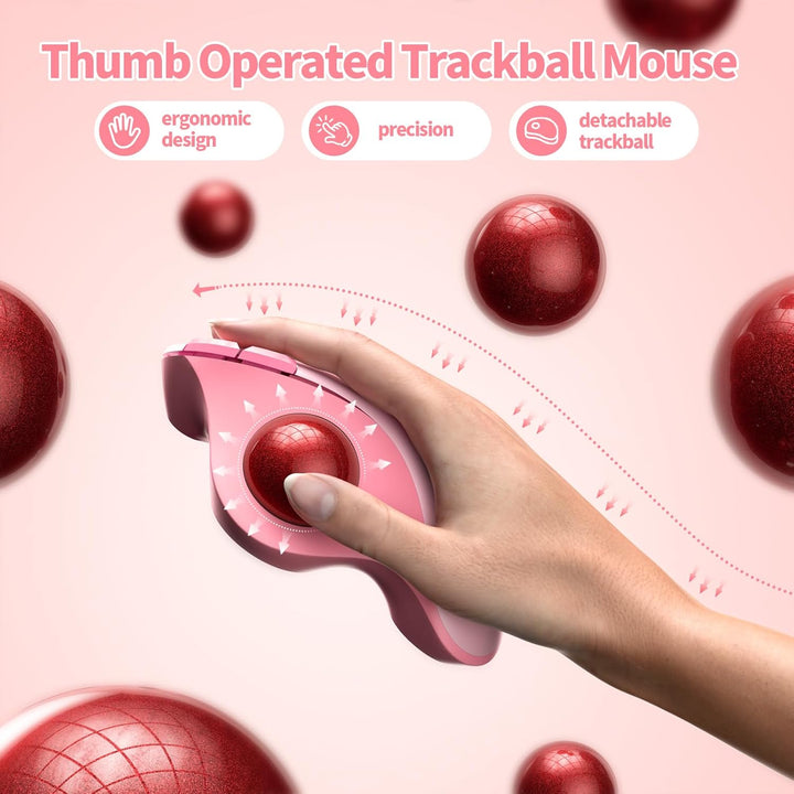 seenda Ratón de Trackball inalámbrico, mouse ergonómico Bluetooth R...