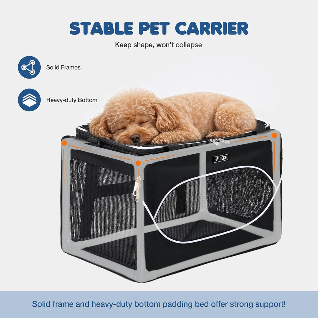Lekereise Transportador de mascotas extensible superior de 17 x 11 x 9.5