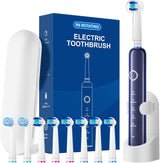 MCUDKIK Cepillo de dientes eléctrico giratorio para adultos, 8 cabe...